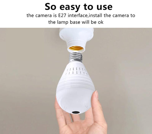 Qamera One - 360° Panoramic Light Bulb IR Camera